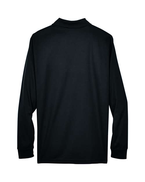 CORE365 88192 - Men's Pinnacle Performance Long Sleeve Pique Polo - Black