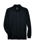 CORE365 88192 - Men's Pinnacle Performance Long Sleeve Pique Polo - Black