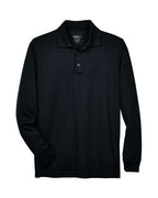 CORE365 88192 - Men's Pinnacle Performance Long Sleeve Pique Polo - Black