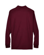CORE365 88192 - Men's Pinnacle Performance Long Sleeve Pique Polo - Burgundy