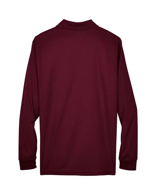CORE365 88192 - Men's Pinnacle Performance Long Sleeve Pique Polo - Burgundy