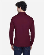 CORE365 88192 - Men's Pinnacle Performance Long Sleeve Pique Polo - Burgundy
