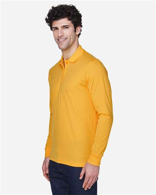 CORE365 88192 - Men's Pinnacle Performance Long Sleeve Pique Polo - Campus Gold