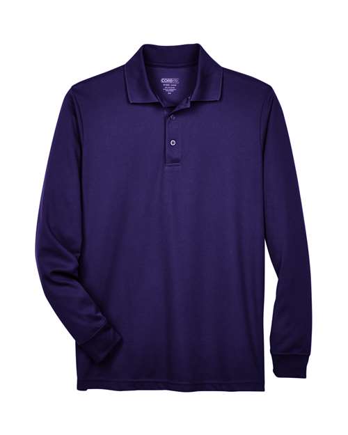 CORE365 88192 - Men's Pinnacle Performance Long Sleeve Pique Polo - Campus Purple