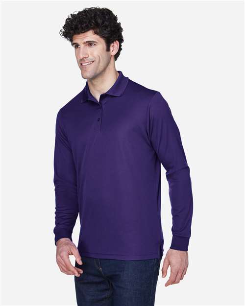 CORE365 88192 - Men's Pinnacle Performance Long Sleeve Pique Polo - Campus Purple