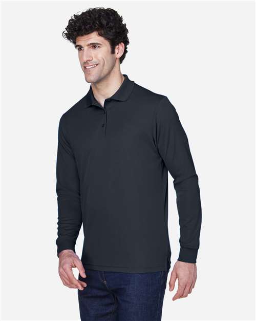 CORE365 88192 - Men's Pinnacle Performance Long Sleeve Pique Polo - Carbon