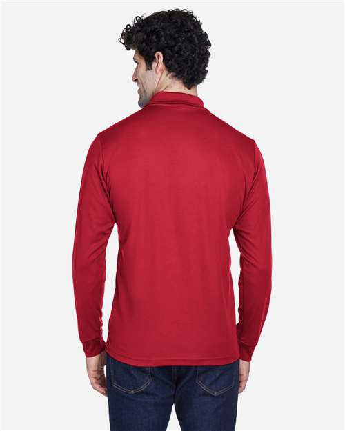 CORE365 88192 - Men's Pinnacle Performance Long Sleeve Pique Polo - Classic Red