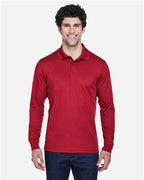 CORE365 88192 - Men's Pinnacle Performance Long Sleeve Pique Polo - Classic Red