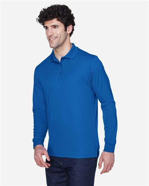 CORE365 88192 - Men's Pinnacle Performance Long Sleeve Pique Polo - True Royal