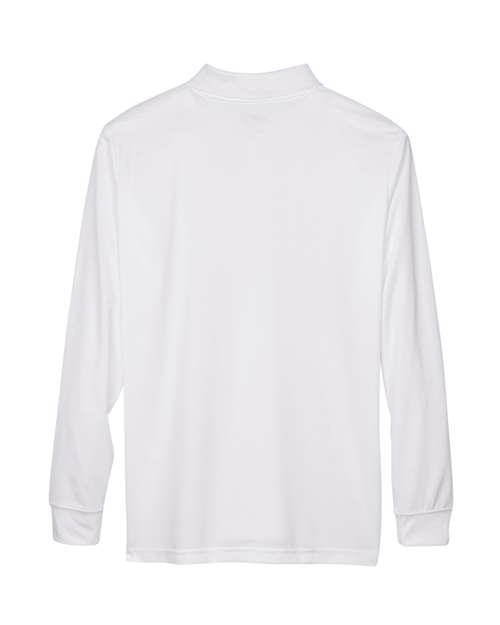 CORE365 88192 - Men's Pinnacle Performance Long Sleeve Pique Polo - White