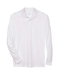 CORE365 88192 - Men's Pinnacle Performance Long Sleeve Pique Polo - White