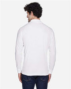 CORE365 88192 - Men's Pinnacle Performance Long Sleeve Pique Polo - White