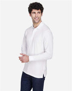 CORE365 88192 - Men's Pinnacle Performance Long Sleeve Pique Polo - White