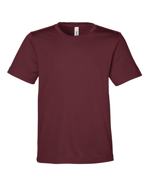 CORE365 CE10Y - Youth Capital Performance T-Shirt - Burgundy