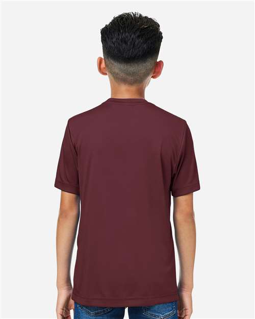 CORE365 CE10Y - Youth Capital Performance T-Shirt - Burgundy