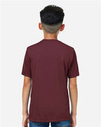 CORE365 CE10Y - Youth Capital Performance T-Shirt - Burgundy