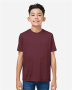 CORE365 CE10Y - Youth Capital Performance T-Shirt - Burgundy