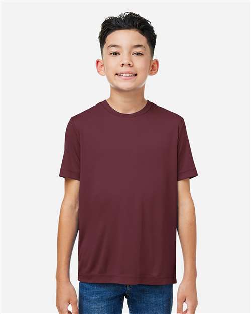 CORE365 CE10Y - Youth Capital Performance T-Shirt - Burgundy