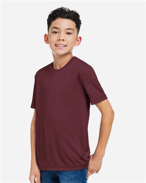 CORE365 CE10Y - Youth Capital Performance T-Shirt - Burgundy