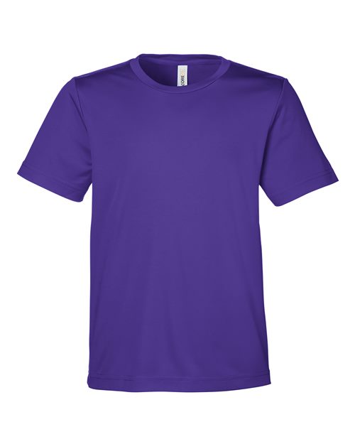 CORE365 CE10Y - Youth Capital Performance T-Shirt - Campus Purple