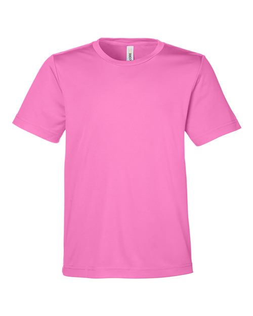 CORE365 CE10Y - Youth Capital Performance T-Shirt - Charity Pink