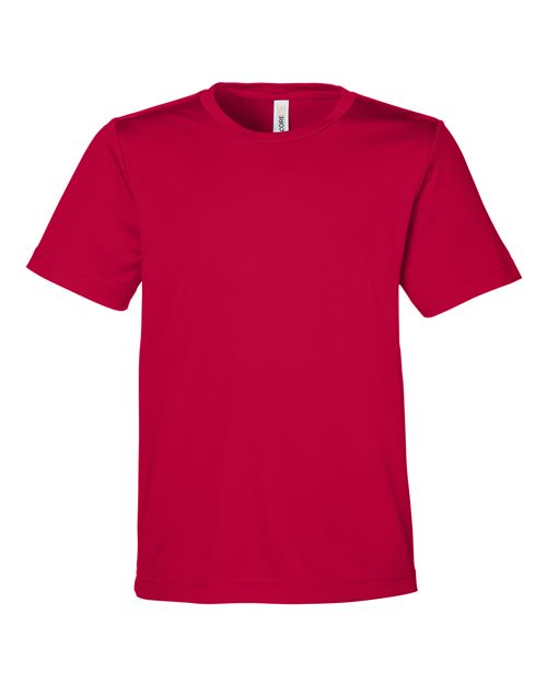 CORE365 CE10Y - Youth Capital Performance T-Shirt - Classic Red