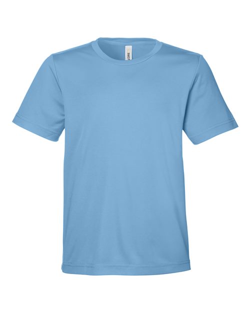 CORE365 CE10Y - Youth Capital Performance T-Shirt - Columbia Blue