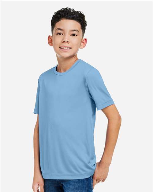 CORE365 CE10Y - Youth Capital Performance T-Shirt - Columbia Blue