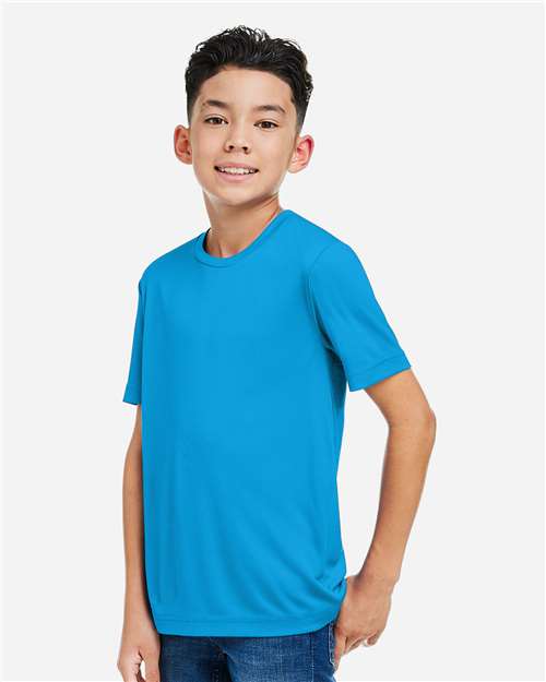 CORE365 CE10Y - Youth Capital Performance T-Shirt - Electric Blue