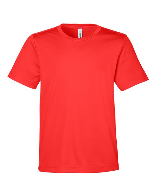CORE365 CE10Y - Youth Capital Performance T-Shirt - Marina Red