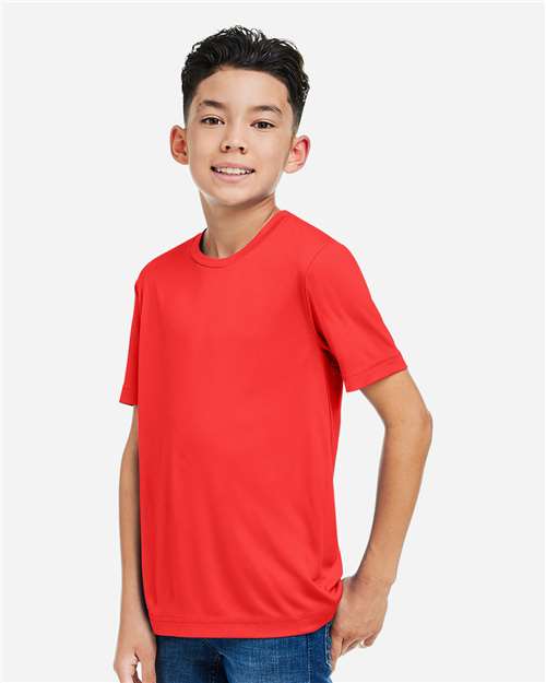 CORE365 CE10Y - Youth Capital Performance T-Shirt - Marina Red