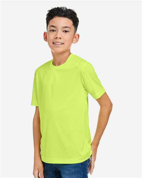 CORE365 CE10Y - Youth Capital Performance T-Shirt - Safety Yellow