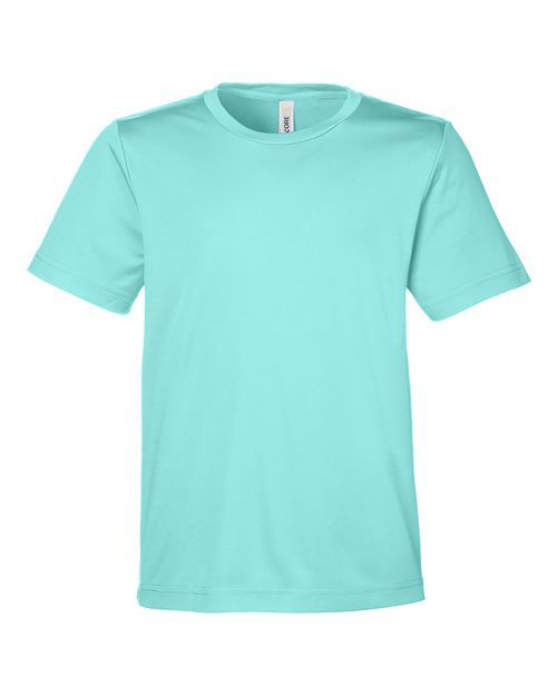 CORE365 CE10Y - Youth Capital Performance T-Shirt - Sea Glass