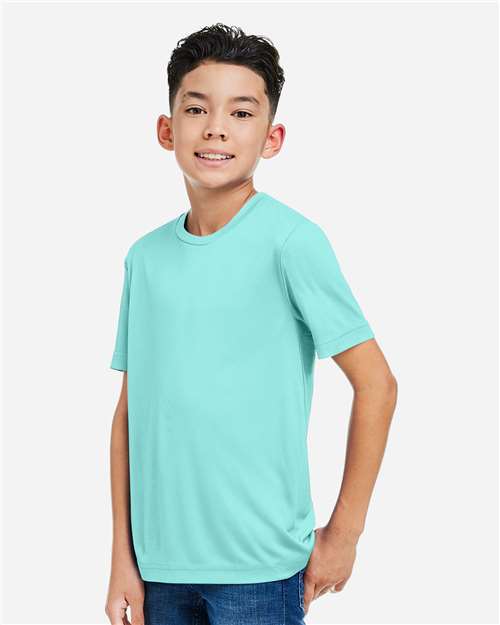CORE365 CE10Y - Youth Capital Performance T-Shirt - Sea Glass