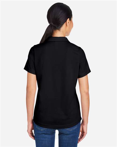 CORE365 CE104W - Women's Market Snag Protect Mesh Polo - Black