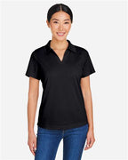 CORE365 CE104W - Women's Market Snag Protect Mesh Polo - Black