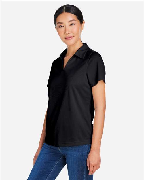 CORE365 CE104W - Women's Market Snag Protect Mesh Polo - Black