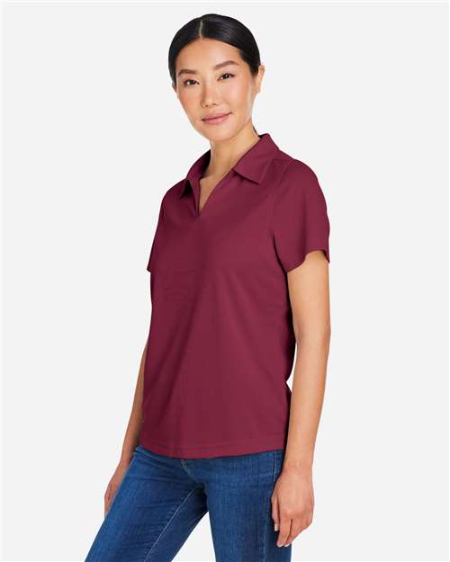 CORE365 CE104W - Women's Market Snag Protect Mesh Polo - Burgundy