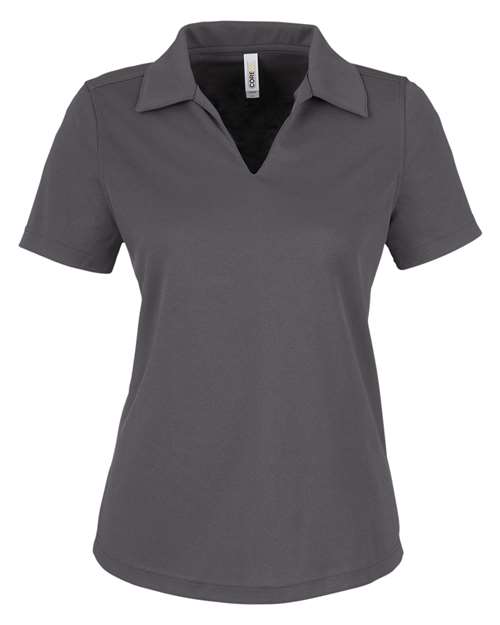 CORE365 CE104W - Women's Market Snag Protect Mesh Polo - Carbon