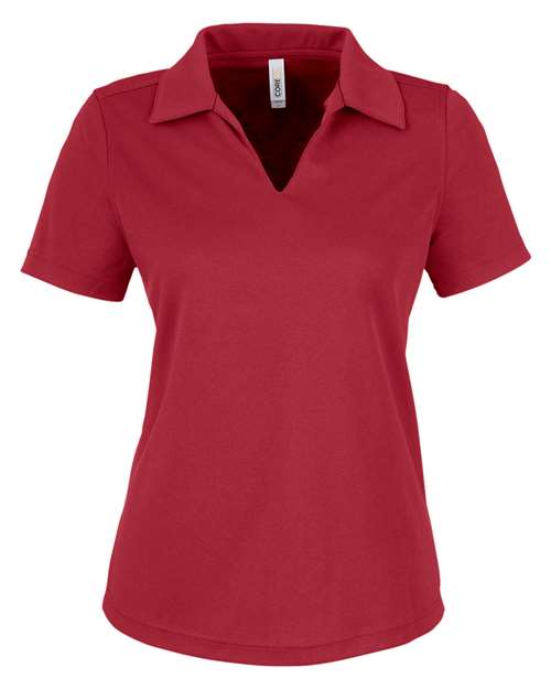 CORE365 CE104W - Women's Market Snag Protect Mesh Polo - Classic Red