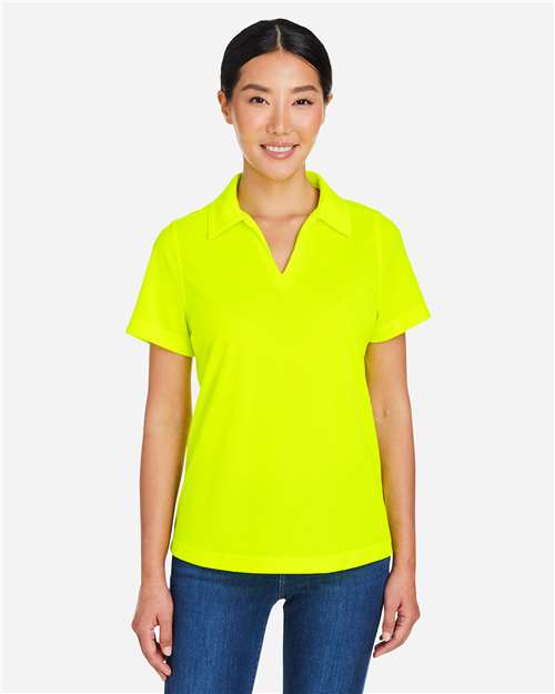 CORE365 CE104W - Women's Market Snag Protect Mesh Polo - Safety Yellow