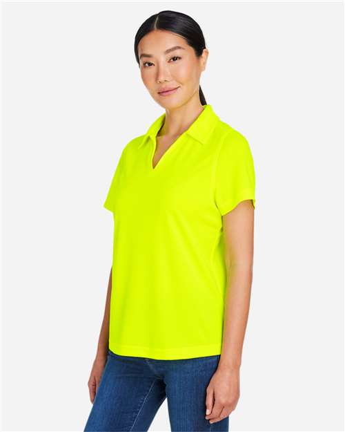 CORE365 CE104W - Women's Market Snag Protect Mesh Polo - Safety Yellow
