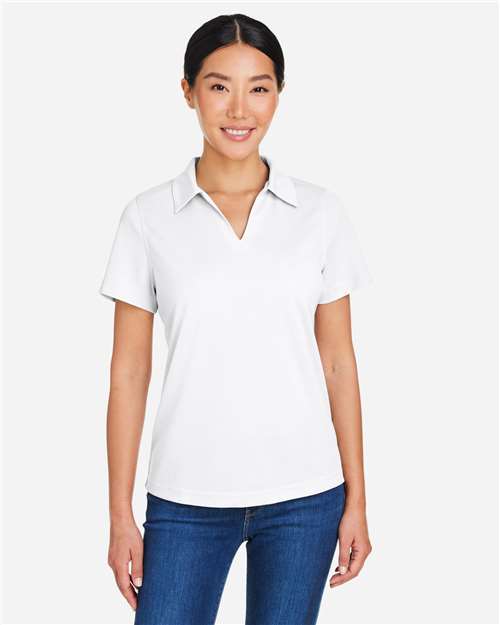 CORE365 CE104W - Women's Market Snag Protect Mesh Polo - White