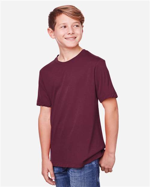 CORE365 CE111Y - Youth Fusion ChromaSoftTM Performance T-Shirt - Burgundy