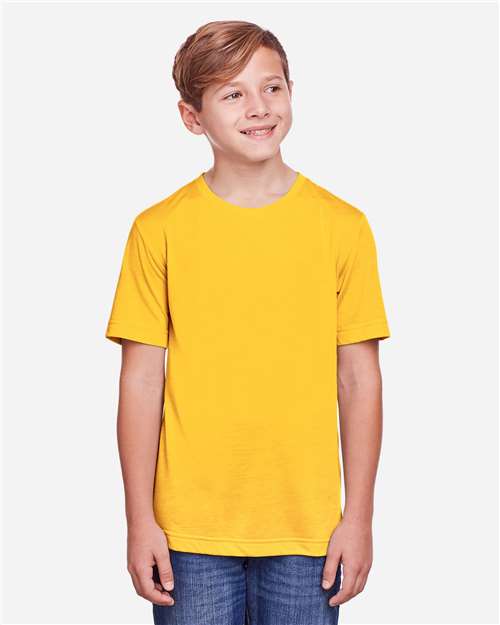 CORE365 CE111Y - Youth Fusion ChromaSoftTM Performance T-Shirt - Campus Gold