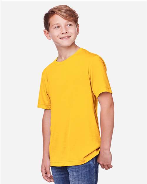 CORE365 CE111Y - Youth Fusion ChromaSoftTM Performance T-Shirt - Campus Gold