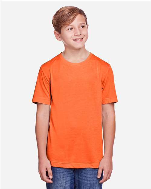 CORE365 CE111Y - Youth Fusion ChromaSoftTM Performance T-Shirt - Campus Orange