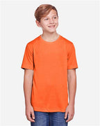 CORE365 CE111Y - Youth Fusion ChromaSoftTM Performance T-Shirt - Campus Orange