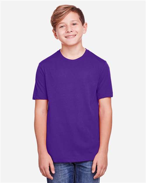 CORE365 CE111Y - Youth Fusion ChromaSoftTM Performance T-Shirt - Campus Purple