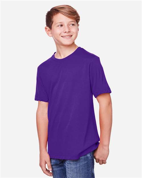 CORE365 CE111Y - Youth Fusion ChromaSoftTM Performance T-Shirt - Campus Purple
